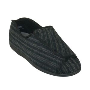 Tender Tootsies Velcro Cord Men's Black Diabetic Slipper
